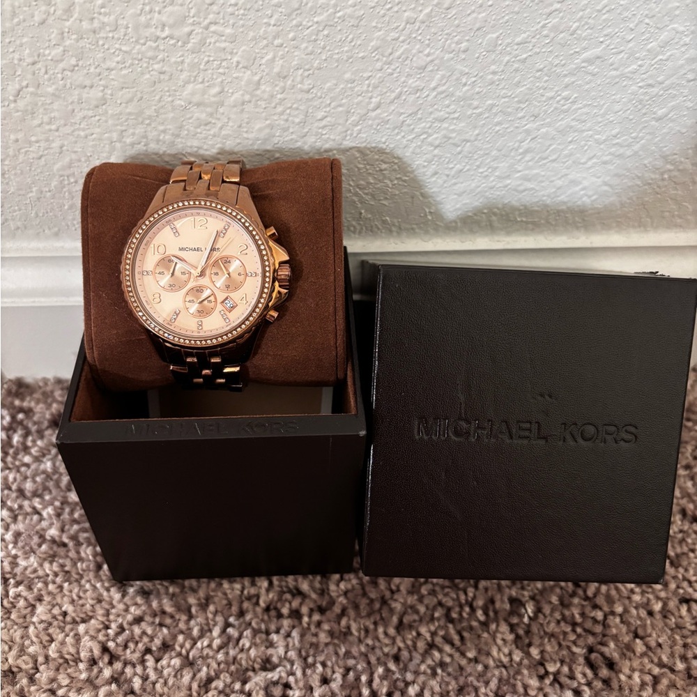 Michael Kors Rose Gold Chronograph Watch
